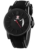 Shark Herren Armbanduhr Datumsanzeige Wabe Zifferblatt XXL Größe Silikon Band Sportuhr SH477