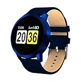 Ears Health Fitness SmartWatch Mehrere Modi Übung Herzfrequenz Schrittzähler Uhr Intelligente Armbanduhr Fitness Tracker Armband Sport Uhr mit Kompatibel mit Android Smartphone (Blau)