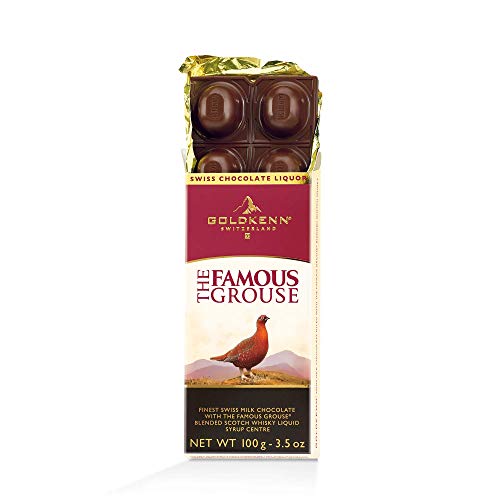 Famous Grouse Whisky Oro Kenn Chocolate a 100 g, líquido relleno con azúcar gratinados