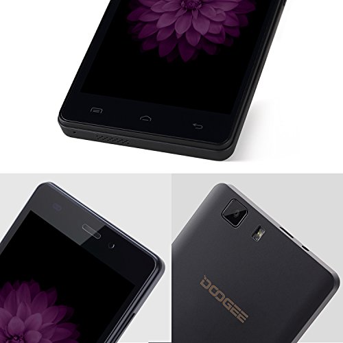Smartphone Dual SIM, DOOGEE X5 Android Telefonia Mobile, 3G Cellulari con 5.0 Pollici HD IPS Display - 8GB Memoria Interna e 5.0MP Fotocamera Digitale - Bluetooth 4.0 Gesto Intelligente GPS Xender Cellulare - Nero
