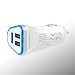 Produktbild HomeSpot® [5.1A/ 26W] Universal 3-Port KFZ USB Schnellladegerät mit Smart Charge Technologie und Multi-Schutzelektronik für Samsung Galaxy, LG, HTC, Apple iPhone 6S/6S Plus, iPad Air (Weiß (3 Port))