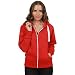 Womens Ladies Sweatshirt Plain Hoodie Fleece Hooded Coat Zip Jacket Plus Size
