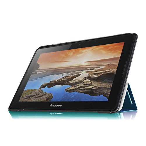 Fintie Lenovo A10-70 SmartShell Hülle Case Tasche Etui – Ultra Slim Superleicht Ständer Schutzhülle Cover für Lenovo IdeaTab A10-70 25,7 cm (10,1 Zoll) Tablet, Marineblau - 3