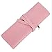 Velishy(TM) Vintage Roll Faux Leather Cosmetic Brush Bag