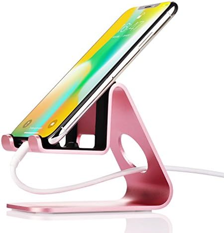 Multi-Angle Sturdy Cellphone Stand,Jokitech S1 Universal Tabletop Charging Dock Holder for Kindle Fire PaperWhite Nintendo Switch SONY PSP iPad Android Smartphones iPhone X 8 8Plus Accessories -Pink