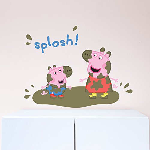 Price comparison product image Peppa Pig and George splosh wall stickers (Regular - Blue) / Official Peppa Pig wall stickers range
