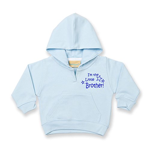 The Bees Tees Little Brother Stars Baby's Hoodie 6-12 Months Pale Blue