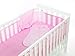 BreathableBaby 4 Sided Cot Mesh Liner in Mist (Pink)