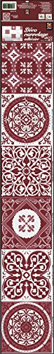 Plage 260591 Decoración Adhesiva para Azulejos, Vinilo, Rojo, 15x15 cm, 6 Unidades