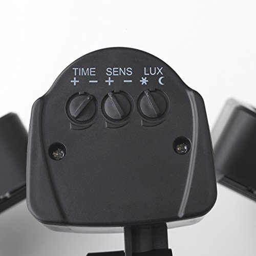 Security LED-Doppelstrahler 8W schwarz ( 44 Power-LEDs pro Strahler | wetterfest und wasserdicht ) - 3