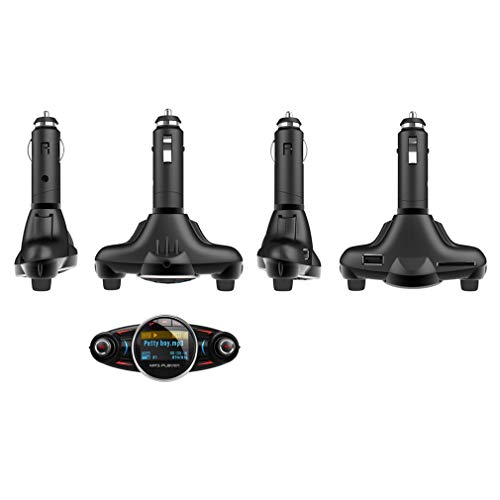 Preisvergleich Produktbild Bluetooth-FM-Sender / Bluetooth-Verbindung / Schnellladen / Sprachanrufe / Bildschirmdrehung / U-Disk-Wiedergabe / Drahtloses Kfz-Ladegerät / 108 ° -Drehung / Kompatibel mit Mainstream-Musik
