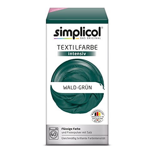 Simplicol Textilfarbe intensiv all in 1 -Flüssige Rezeptur "Wald-Grün" Neu!