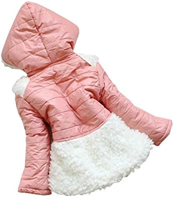 Baby Girls Kids Toddler Floral Faux Fur Fleece Lapel Coat Winter Warm Jacket Princess Outwear (3-4Y, pink)
