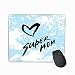 Produktbild Mouse Pad Heart Love super mom Happy Mother s Day Greeting Card Black Brush Lettering Calligraphy Inscription Blue Stone Marble Rectangle Rubber Mousepad 11.81 X 9.84 Inch