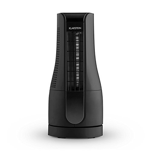 Klarstein • Skyscraper Office • Mini Ventilator • Tischventilator • Säulenventilator • leise • 2 Geschwindigkeiten • Oszillation • sparsam • 16 Watt Leistungsaufnahme • Timer • Staubfilter • Touch-Bedienfeld • platzsparendes Säulendesign • schwarz - 2
