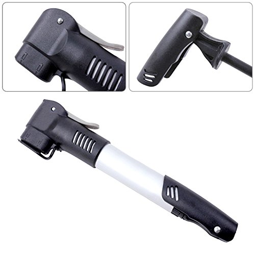 Mini Fahrrad Luftpumpe Anleitung bei DigHealth, 120PSI Teleskopische, Aus Aluminium,Für Presta und Schrader Luftventile, mit Glueless Puncture Repair Kit und Reifenheber, umrahmen Berg und Bälle Nadel - 8