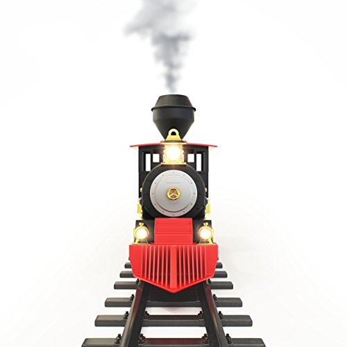 MOTA Classic Holiday Train Set with Real Smoke - Authentic Lights, and Sounds - A Full Set with Locomotive Engine, Cargo Cars, Tracks and Christmas Spirit