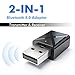 Produktbild periwinkLuQ USB Bluetooth Transmitter Empfänger, 2 in 1 USB Bluetooth 5.0 Transmitter Receiver AUX Audio Adapter für TV/PC/Auto