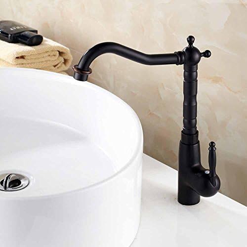 SSBY-High-grade copper black bronze basin faucet wrench-sink faucet bathroom basin retro swivel hot and cold faucets