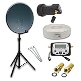 Bohrungen an den Stativ-Stützen zum verankern mit 3 Heringen im Boden