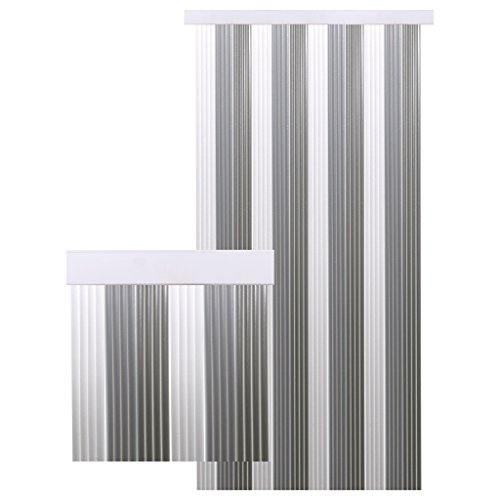 Türvorhang Fadenvorhang PVC, Auswahl: weiß – hellgrau – grau 100 x 200 cm - 3