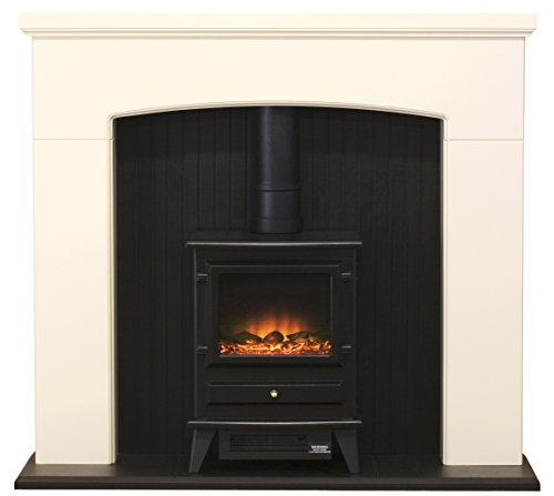 Adam Derwent Suite With Hudson Electric Stove 2000 Watt Ivory