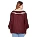 Style Quotient Women Maroon Broad Lace Bell Sleeve Plus Size Tops for...
