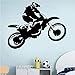 Produktbild Yhzer Diy Wandvinyl Aufkleber Scrambler Motorrad Dirt Bike Wandtattoo Motocross Chopper Fahrt Kinder Jungs Jungen Schlafzimmer 65X51 Cm