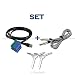 Produktbild Ismartech Kabel Aux Jack Buchse für FIAT Bravo Herstellung ab 2007 Radio Visteon + Autoradio Kit + Nylon Kabel Besync Grau (Gray) 3,5 mm Klinke 150 cm für Mp3 Smartphone iPhone