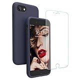 Coque iPhone 7 / 8 , JASBON Coque Silicone Liquide Anti-rayure avec Protecteur d