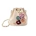 Produktbild Taschen Umhängetaschen Damen Stickerei Rose Crossbody Bag Körper Handtaschen Geldbörse LMMVP (Weiß 1)