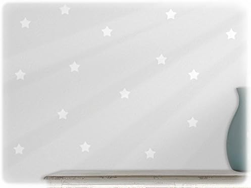 wallfactory - wall decal - 60 beautiful Stars in white