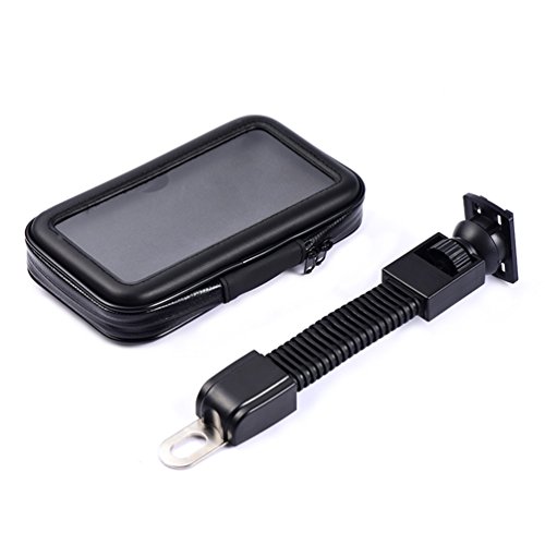 ALLCACA Supporto per Telefono Cellulare Girevole a 360 Â° Impermeabile con Custodia, Nero