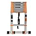 Produktbild ACZZ Faltbare Alloy Aluminium einziehbare multifunktionale Teleskop Single Straight ausziehbare Industrieleiter,Gerade Leiter 2,7 m