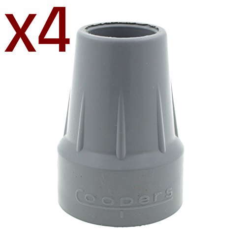 4 of 22mm Coopers Ferrules Crutch tip Walking Stick Frame Ends 7/8