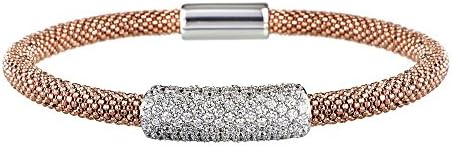 Vamp London Mesh Rose Gold Large Cluster Bracelet