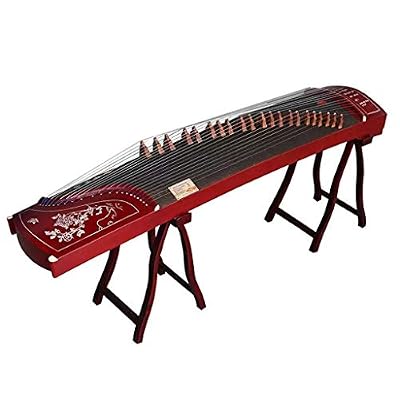 Guqin Guzheng avec Pleine Accessoires, 21 Cordes, Paulownia Qualité, 64x13.3 Pouces, Convient à Niveau d'entrée Examen d'enseignement Crowd (Color : Red, Size : 163 * 34 cm)