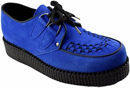 STEEL GROUND Shoes Red Suede Creepers Low Sole D Ring Casual 44