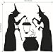 Produktbild Hexe Halloween Mauer Aufkleber Geist Festival Dunkel Paar Hexe Kunst Abziehbilder Teufel Kunst Wandgemälde Abnehmbar Wasserdicht Tür Fenster Zuhause Dekoration , 3 set , 58*33CM