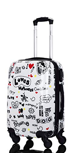 G.Kaos - Maleta De Cabina Equipaje de Mano - En Policarbonato Superligera - Pel&iacute;cula Protectora Para Quitar - Ideal Para Ryanair - Fantas&iacute;a Loves 50cm