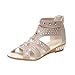 Produktbild VJGOAL Damen Sandalen, Damen Schöne Dekoration Frühling Sommer Keil Mode Fisch Mund Hohl Roma Reißverschluss Schuhe (35 EU, Beige)