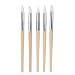 Anself Nail Art Silicone Sculpture Pen For Emboss Carving Polish Craft Wooden Handle Nail Art Salon Tool Set 5Pcs/Set