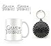 Produktbild Set: Game of Thrones, GOT Logo Foto-Tasse Kaffeetasse (9x8 cm) Inklusive 1 Game of Thrones Fan-Schlüsselanhänger (6x4 cm)
