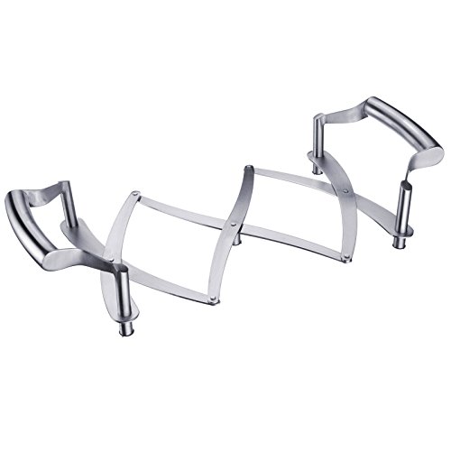 Westmark Ausziehbarer Topf-Untersetzer, 18 – 42 cm, Rostfreier Edelstahl, Flexi, Silber, 16412260 - 3