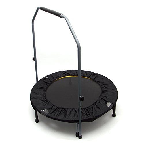Ocean5 Power Jump Fitness-Trampolin mit Haltegriff und Randabdeckung, 100 cm Ø, belastbar bis 120 kg