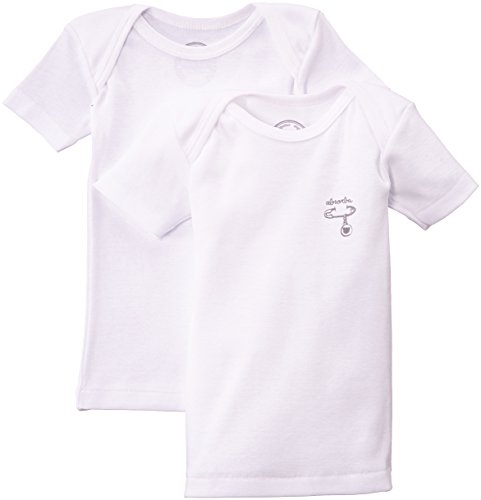 Absorba Underwear Unisex Baby Basic Blanc Layette Set of 2 Vest, White, 12-18 Months (Manufacturer Size:18 Months)