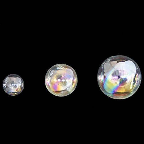 20 x Glasblasen zur Dekoration Ø 1,5cm. Mundgeblasene Kugeln aus hauchdünnem Klarglas - 2