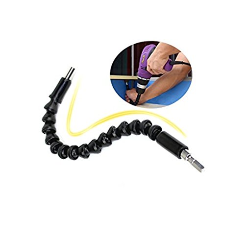 1 Flexible Welle Bits Extention ENLI Schraubendreher Bohrerhalter Flexibler Biegsame Schaft mit 4/1 Batch Kopfhülse 290mm - 8