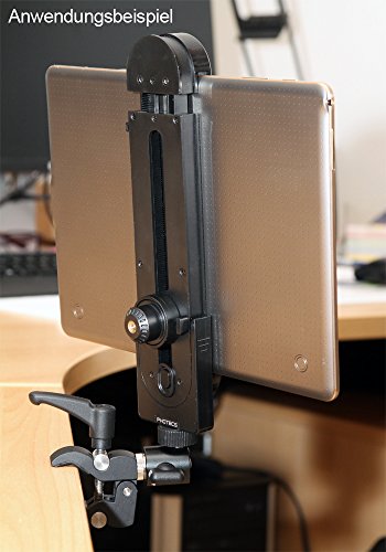 Photecs® Universal Tablet-Halterung Pro, für iPad Pro und andere Tablet-PC´s oder Smartphones (ab 5″ bis über 13″) an Ergometer, Fitness Bike-Lenker, Spinning, Heimtrainer / Hometrainer u.v.m. ( robust – sicher – vielseitig ) - 8