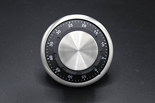magnetischer Kurzzeit-Wecker, 60 Minuten - tolle magnetische Eieruhr in einem silber/schwarzen Design, mag_028